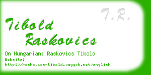 tibold raskovics business card